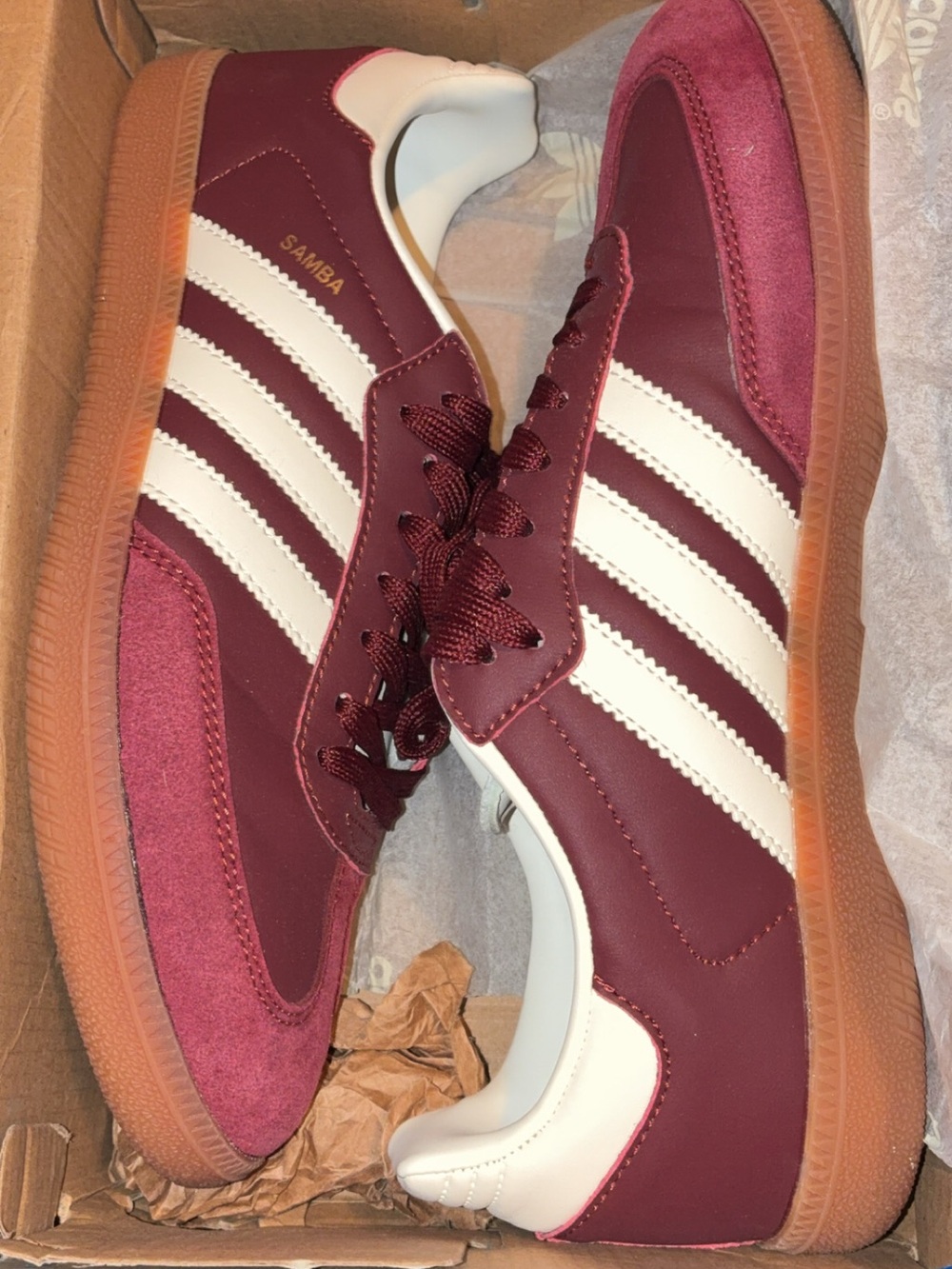 adidas Samba Men’s Sneakers - Burgundy/White